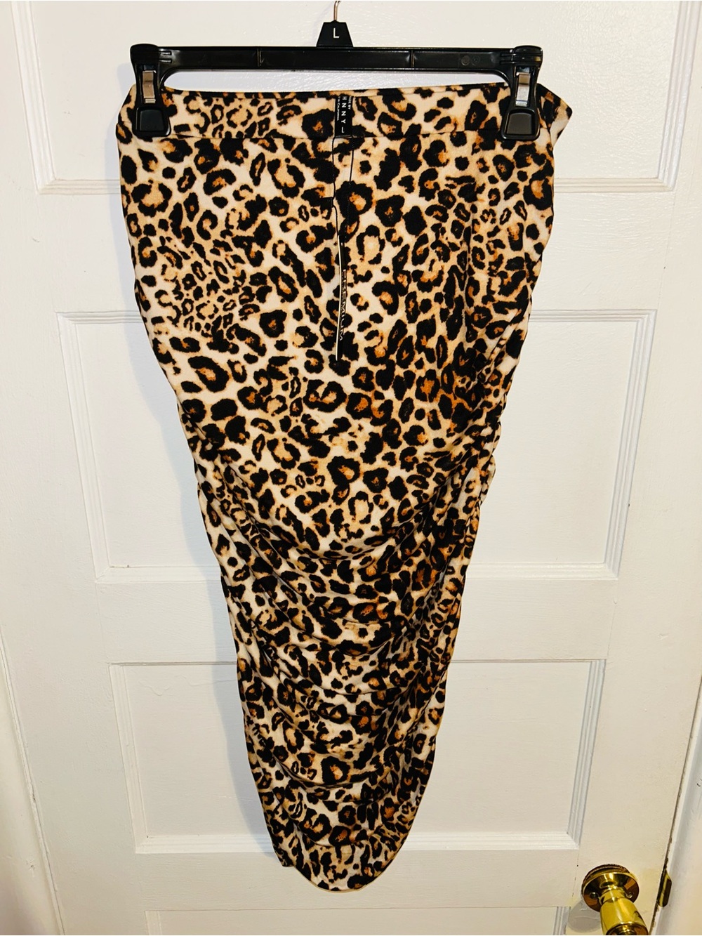 Leopard Print Pencil Skirt in Tan and Black